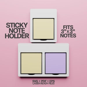 Sticky Note holders svg, Sticky Note Holder laser file