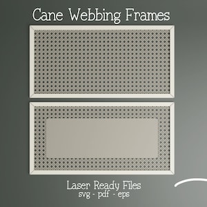 Farmhouse Frame laser file, Cane pattern cut file, Rattan Laser SVG