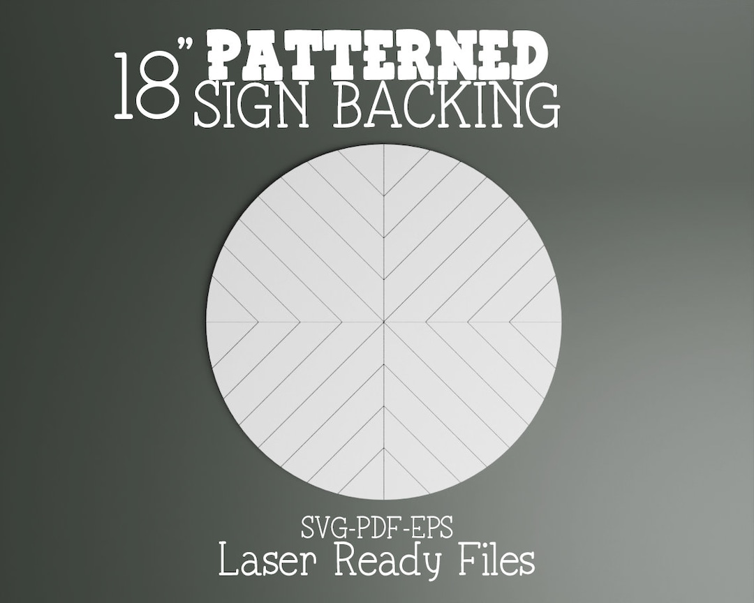 Laser Sign Files Pattern Sign Backing Laser File, Round Sign Laser Svg, Laser Cut Files ...