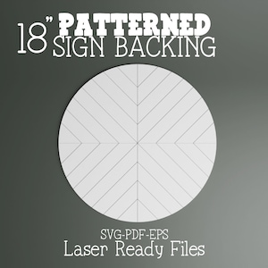 Pattern Sign Backing laser file, Round Sign laser svg, Laser cut files