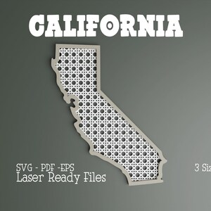 Fichier laser California Cane Webbing, Rattan webbing svg, fichier california cut
