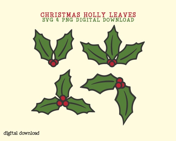 Christmas Holly Svg Holly Svg | Etsy