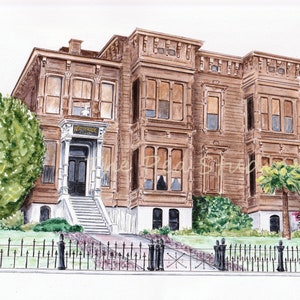 McKittrick Hotel, Vertigo, Fine Art Print, Alfred Hitchcock, Watercolor Drawing, 8x10 Unframed