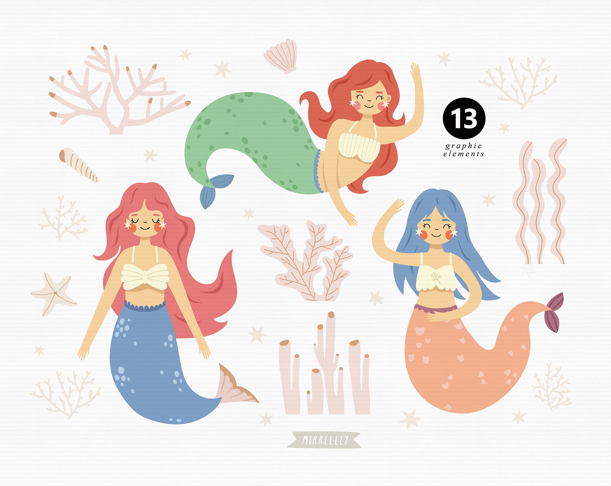 Download Little Mermaid svg png Mermaid clip art Baby Mermaid Party ...