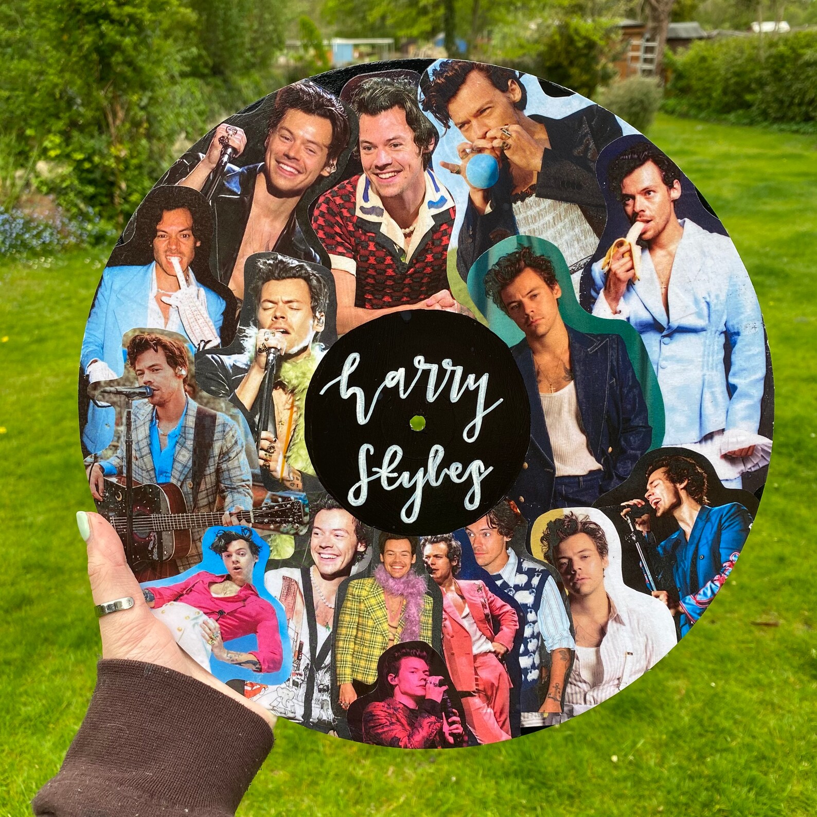HARRY STYLES 12 collaged vinyl record | Etsy
