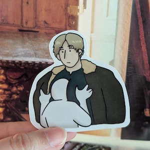 Leon RE Moobs Funny Die Cut Sticker