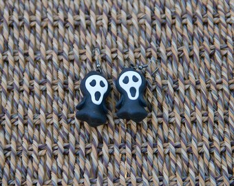 Scream Ghostface Eraser Earrings, Quirky Earrings, Halloween Earrings