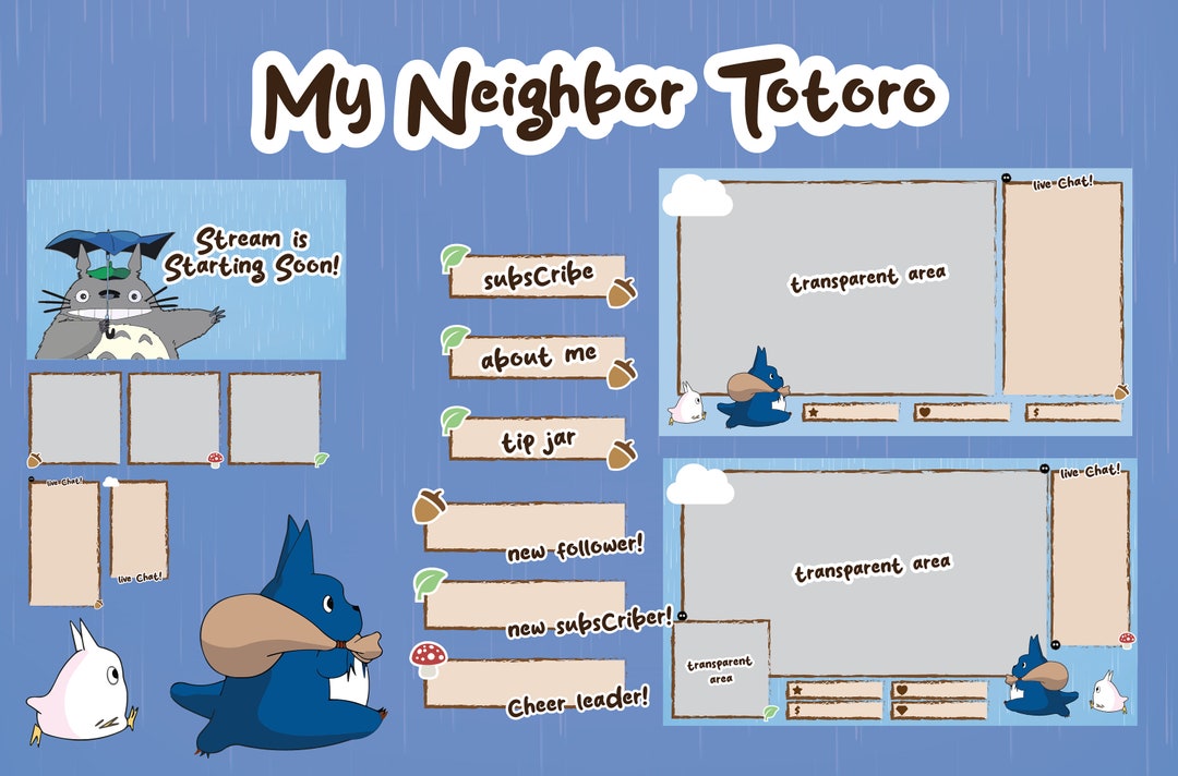 My Neighbor Totoro Twitch Stream Overlay - Etsy