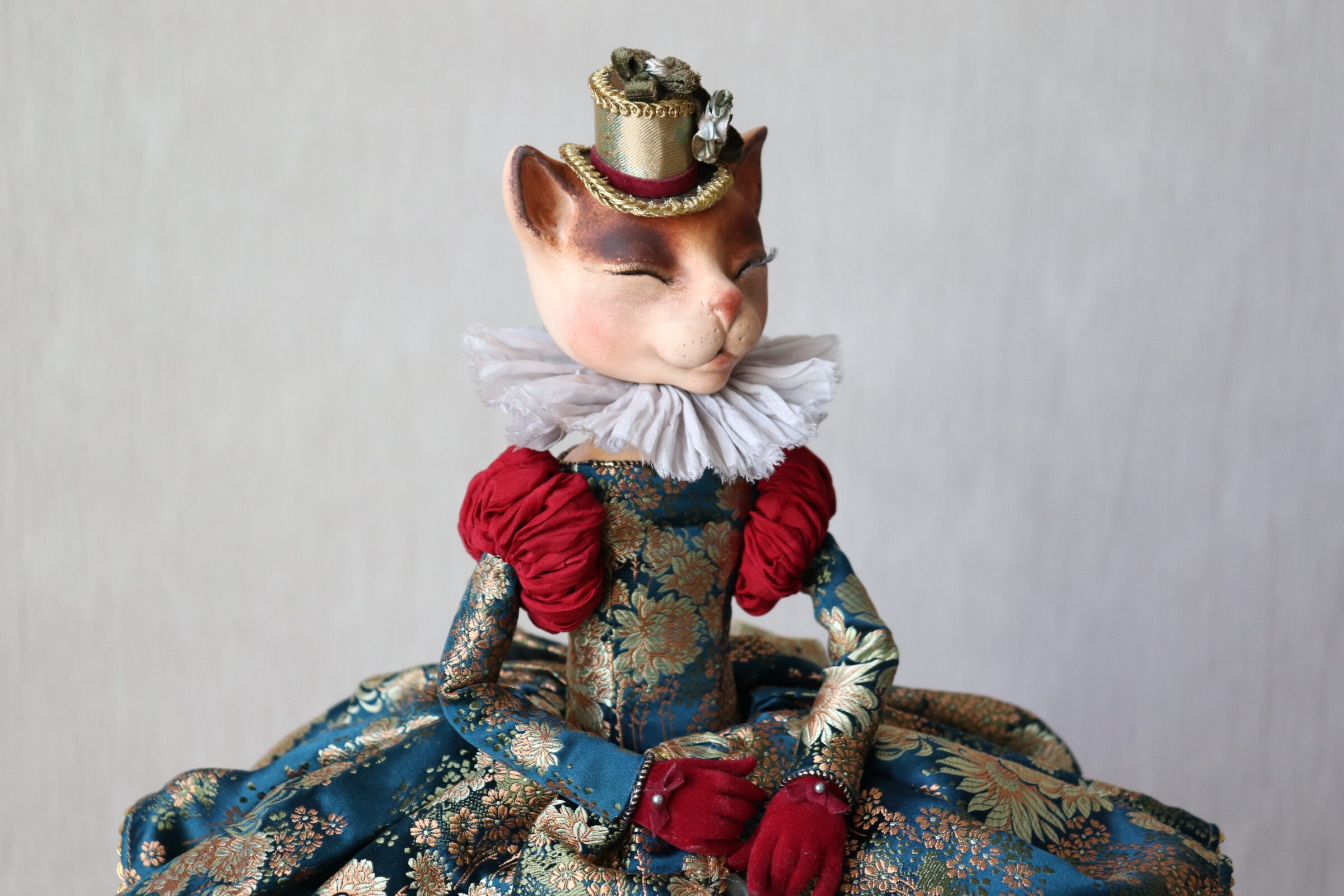 Victorian cat doll antique cat sculpture as cat lover gift Etsy