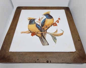 Vintage, vintage trivet, trivets, trivet, kitchen, cookware, wall decor, serving, birds, cooking, kitchen home decor, kitchen trivets, home