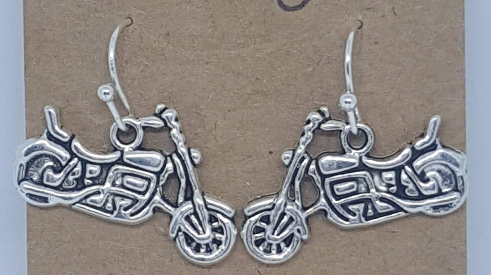 Motorcycle Earrings, Dangle Earrings, Handmade Earrings, Motorcycles