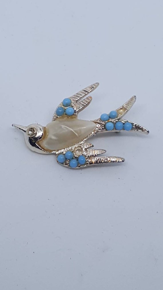 Brooch, pin, bird, bird brooch, vintage, vintage b