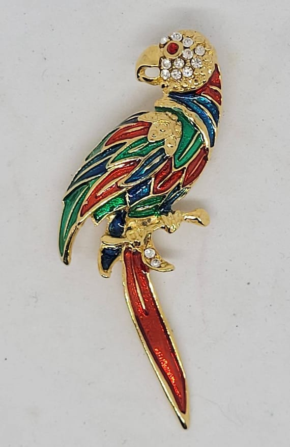 Vintage jewelry parrot brooch pin, pins, brooches,