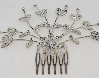 Trio Vintage Combs, Hair Clips, Metal, Rhinestones - Etsy display picture 1