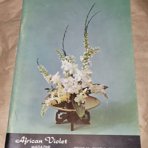 Vintage, African Violet Magazine, flowers, vintage magazines, African Violets, reference, how to, plants, gardening, gift ideas, flower mags