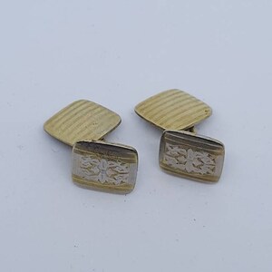 Vintage, vintage cuff links, suit accessories, cuff links, 2 tone cuff links, cuff link, vintage suit accessories, cufflinks, groomsman gift