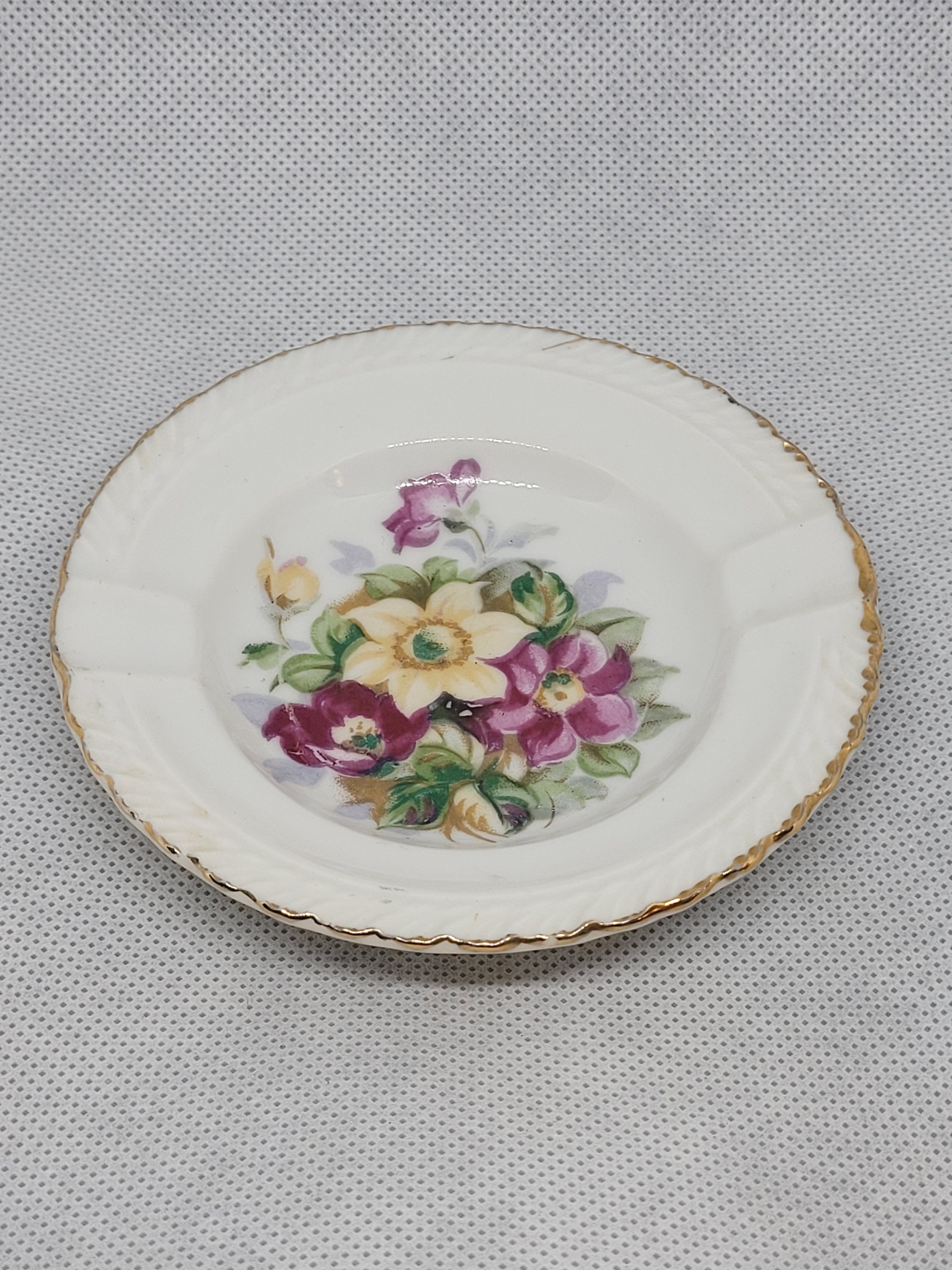 Vintage Davar Japan Original Personal Porcelain Tobacciana Ashtray
