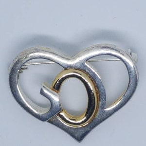 Brooch, brooches, heart brooch, vintage brooches, vintage heart brooch, heart pin, vintage heart pin, silver heart pin, scarf pins, costume