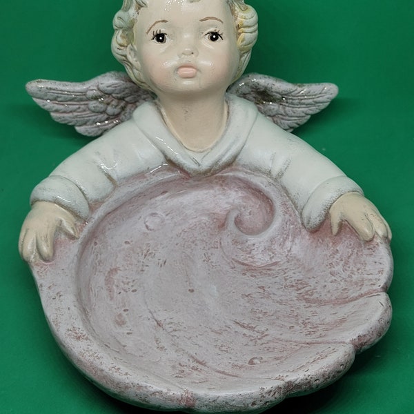 Vintage Cherub soap or trinket dish