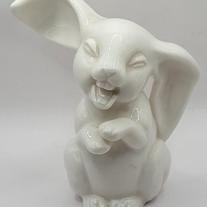 Vintage 1960&#39;s Mid Century Rosenthal of Germany Snow White Porcelain Laughing Rabbit
