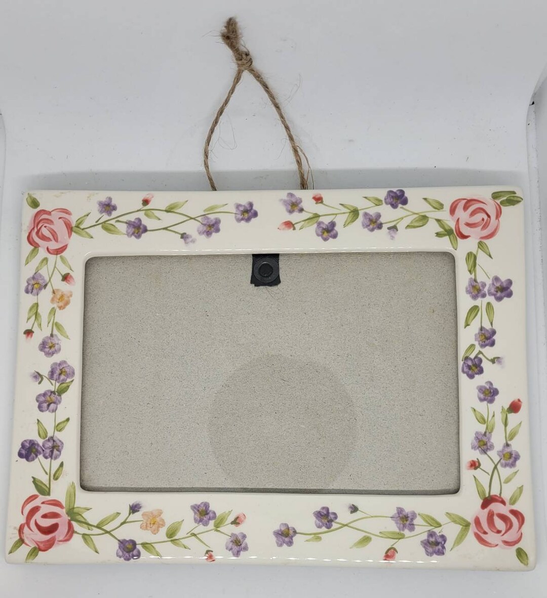 Vintage Ceramic Floral Picture Frame Vintage Frames Floral Etsy