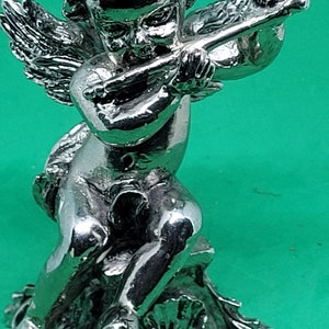 Vintage metal Cherub Candlestick Holder