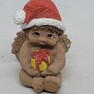 Vintage Christmas cherub Dreamscicle figurine, Christmas decor, cherubs, cherub, Dreamscicles, vintage, Christmas, home decor, collect