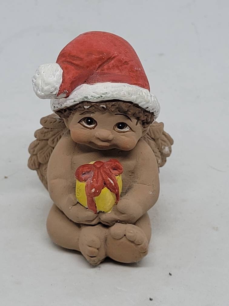Vintage Christmas Cherub Dreamscicle Figurine, Christmas Decor Vintage Christmas Cherub Dreamscicle Figurine, Christmas Decor