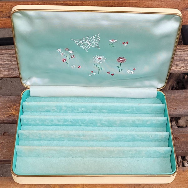 Vintage Farrington Texol Jewelry Case travel box, vintage, jewelry storage,  jewelry case, jewelry casket, jewelry travel case, jewelry box