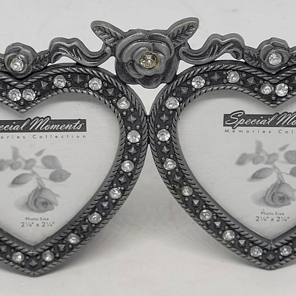 Double Heart Picture Frames Etsy