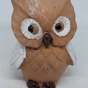 Vintage 1970&#39;s handpainted owl figurine, vintage, owls, owl, owl figurines, knick knacks, owl knick knacks, handpainted, home decor, collect