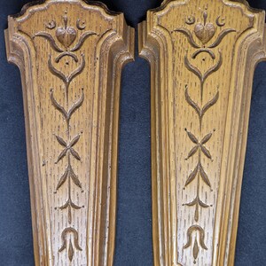 Vintage 1931 Homco Faux Wood Wall Pockets