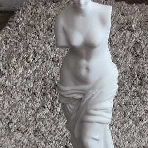 Vintage Japan White Bisque Porcelain Statue of Venus or Aphrodite the Greek Goddess of Love and Beauty