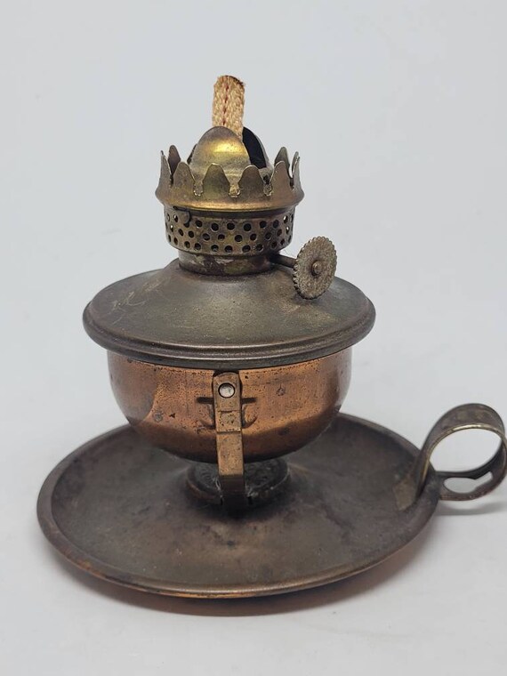 Vintage Copper Metal Oil Lamp Lantern Lantern Light Lamp Etsy