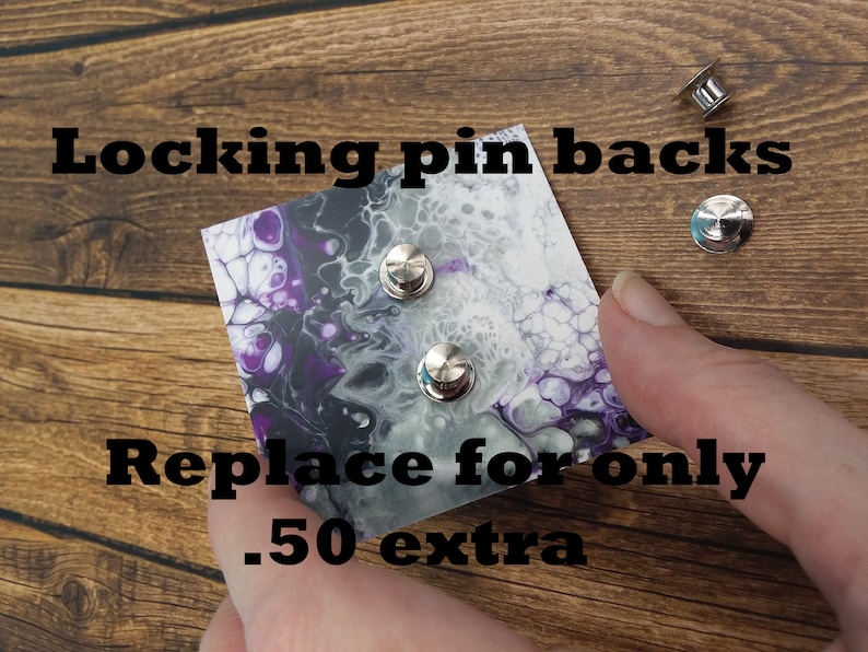 Locking pin backs help your pin stay in place to reduce the risks of it get lost.