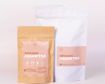 Organic Assam Black Tea Bags | 5 or 10 Servings | Ethically sourced and plant-based biodegradable tea bags