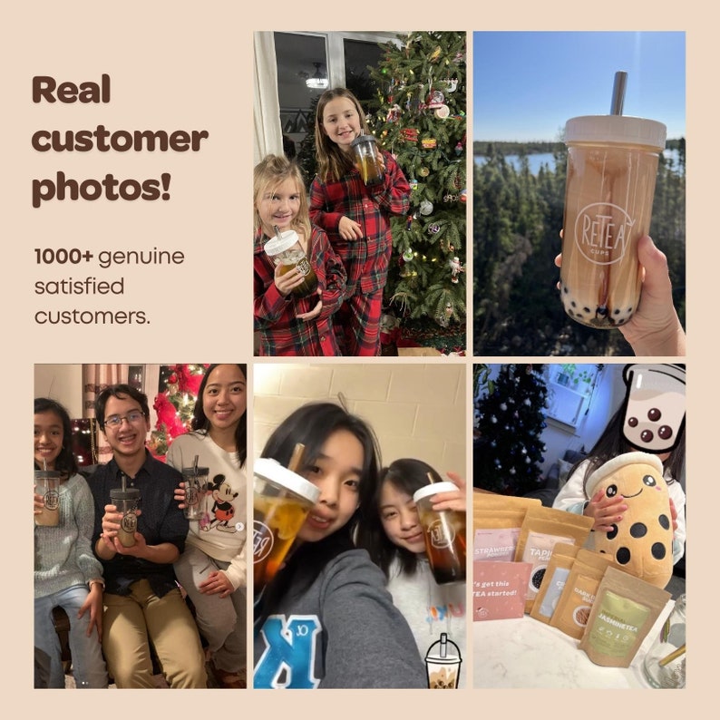 RETEA Bubble Tea Kit With Reusable Cup Complete holiday gift set All the ingredients to create Tas-Tea memories with your loved ones image 10