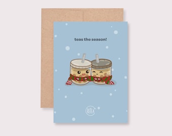 de vœux pour les fêtes de Zazzle.be Liste d&#39;envies Vous avez des idées ? Cadeau parfait pour les amateurs de thé aux perles | Jolies cartes-cadeaux pour les fêtes