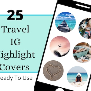 25 Instagram story highlight icons, Tropical Travel Instagram Highlight Covers, travel vacation instagram highlight icons