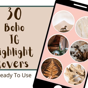 30 Instagram story highlight icons, Boho Instagram Highlight Covers, bohemian lifestyle instagram highlight icons