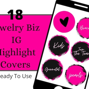 18 Instagram Story Highlight Icons, Jewelry Biz Instagram Highlight Covers, rosa Paparazzi Instagram Highlight Icons
