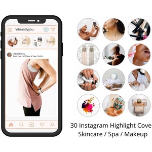 30 Instagram story highlight icons, Skincare and Makeup Professionals Instagram Highlight Covers, MUA, spa, salon instagram highlight icons