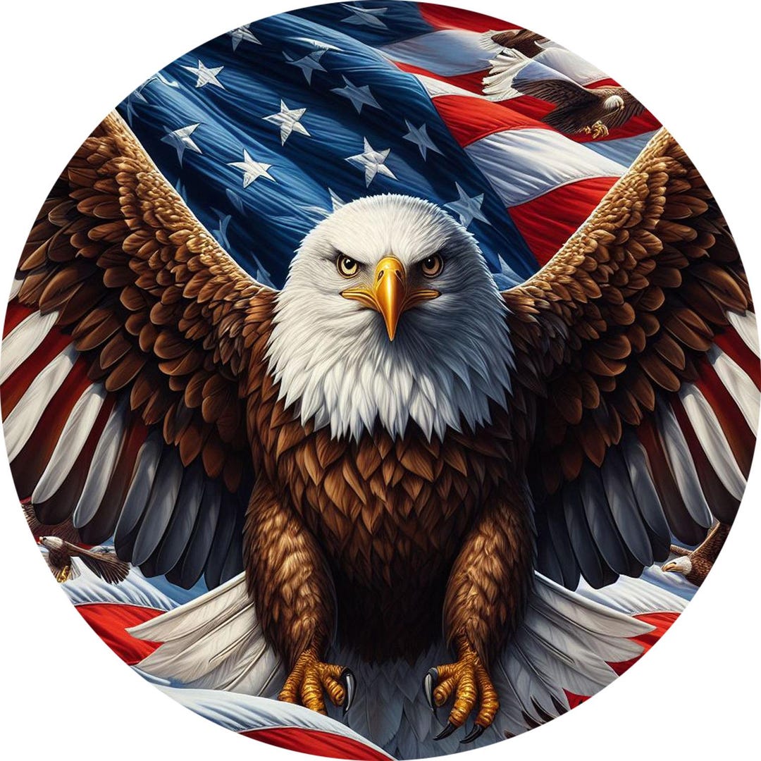 ProSticker Support Our Troops Bald Eagle Decal - 3x6 Inch American ...