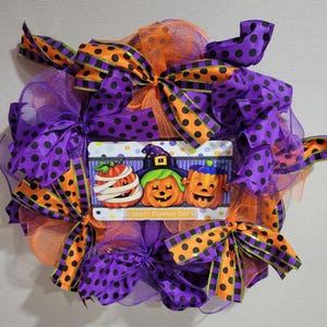 Halloween Pumpkin Wreath