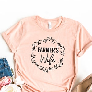 Farmers wife t-shirt, farmers wife tee,  farm life, cute women&#39;s tee, wifey shirt, farmers wife graphic tee, women&#39;s t-shirt, farm life tee