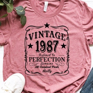 Vintage 1987 Shirt, 35th Birthday Gift, 35th Birthday Shirt, Birthday Gift For 35th Birthday, 35th Birthday Gift For Women, Limited 1987