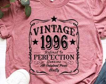 Chemise d'anniversaire vintage 1996 : cadeau d'anniversaire pour 26e anniversaire en édition limitée