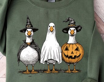 Boo Ghost Goose Sweatshirt, Halloween Goose Shirt, Halloween Shirt, Autumn Sweatshirt, Skeleton Goose Shirt, Funny Halloween Shirt,Halloween