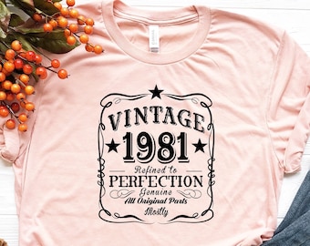 Vintage 1981 Birthday Shirt: Limited Edition 41st Birthday Gift