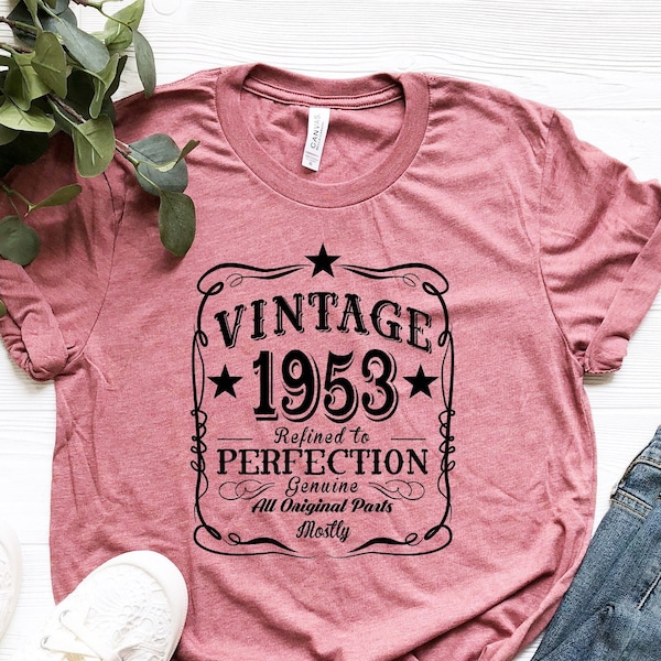 Vintage 1953 Retro Shirt, 69th Birthday Gift,69th Birthday Gift For Women,69th Birthday Gift For Men,Birthday Best Friend